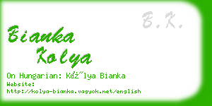 bianka kolya business card